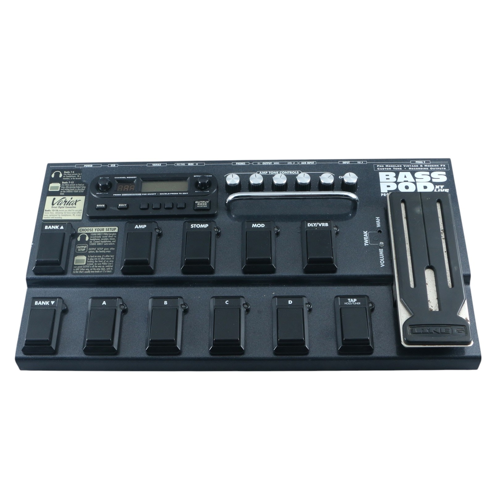 Line 6 Bass Pod XT Live Bass Guitar Effects Pedal *No Power Supply* P-30293