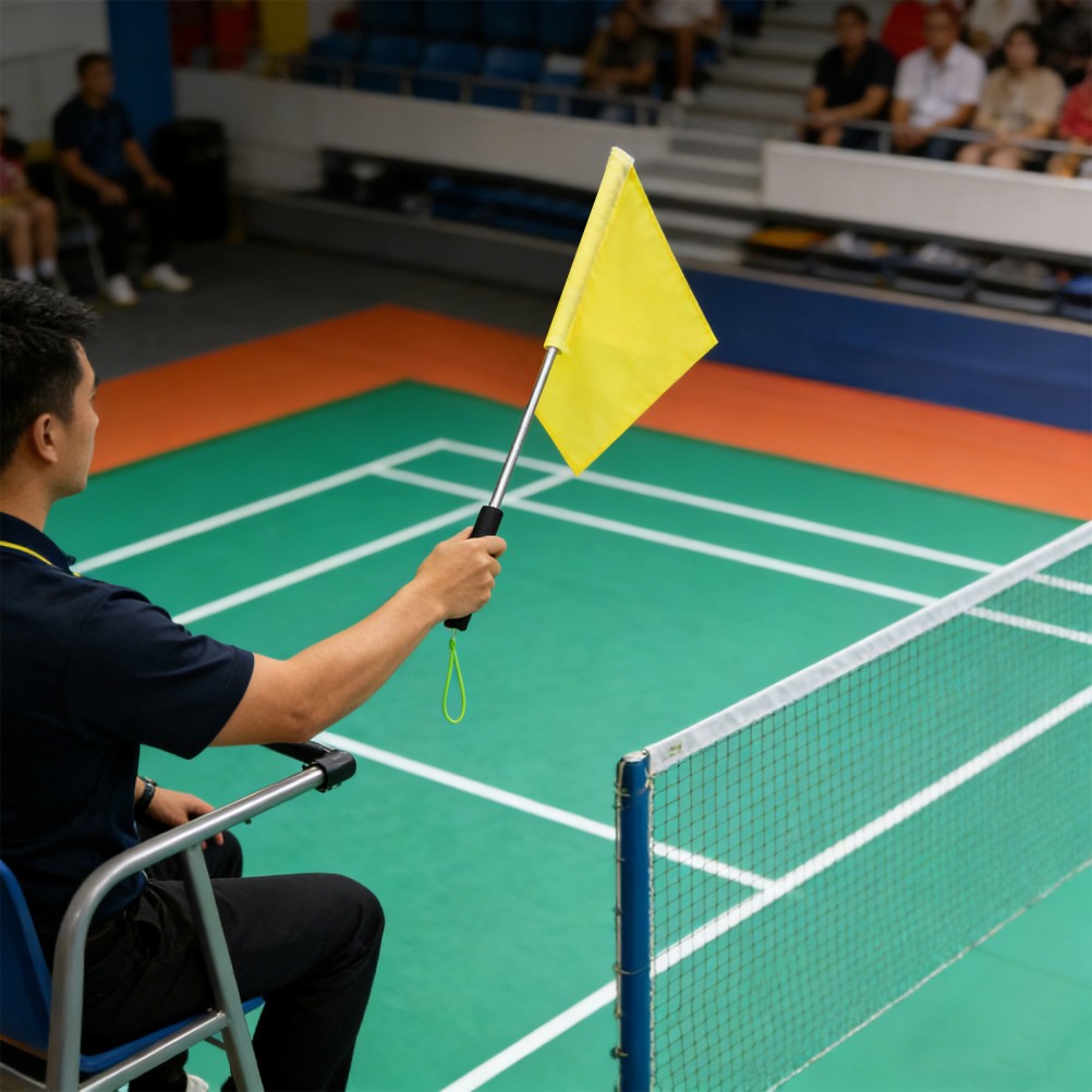 Soccer Referee Flags: Penalty Signal Flags with Comfortable Sponge Handle &