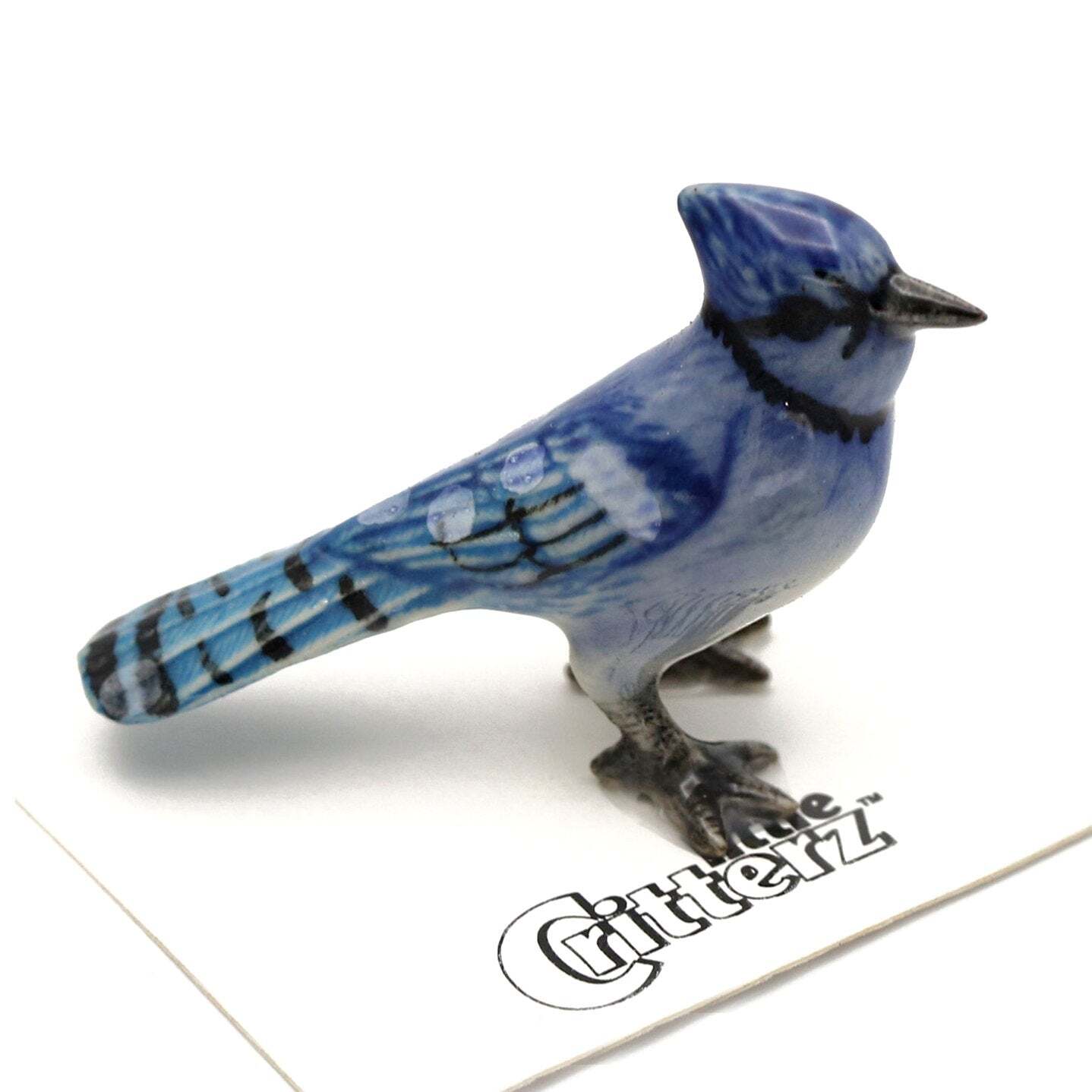Little Critterz Bird - Bluejay "Mischief" - Miniature Porcelain Figurine