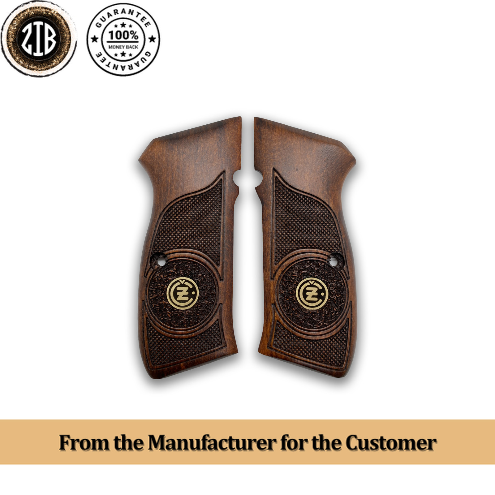 ZIB GRIPS CZ-75 Grips Handmade From Wood Grips Ars.04