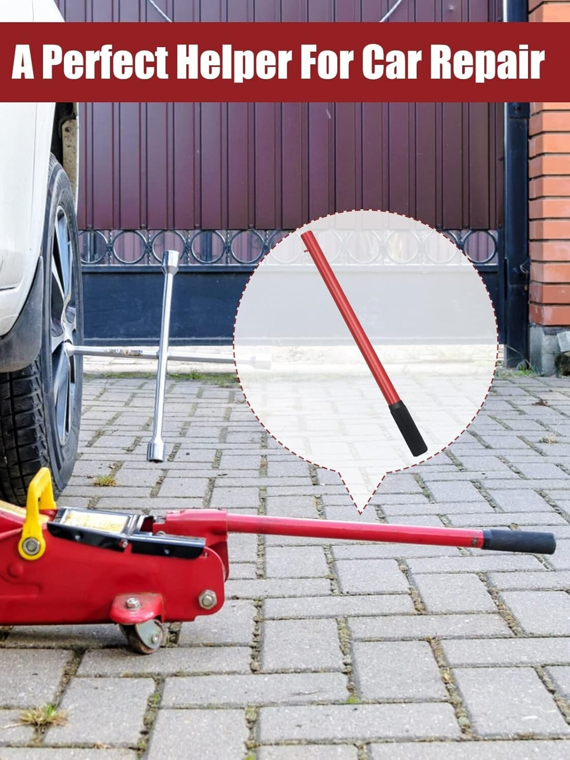 Horizontal Hydraulic Jack Handle 2 Ton Floor Jack Handle Replacement for Car Jac