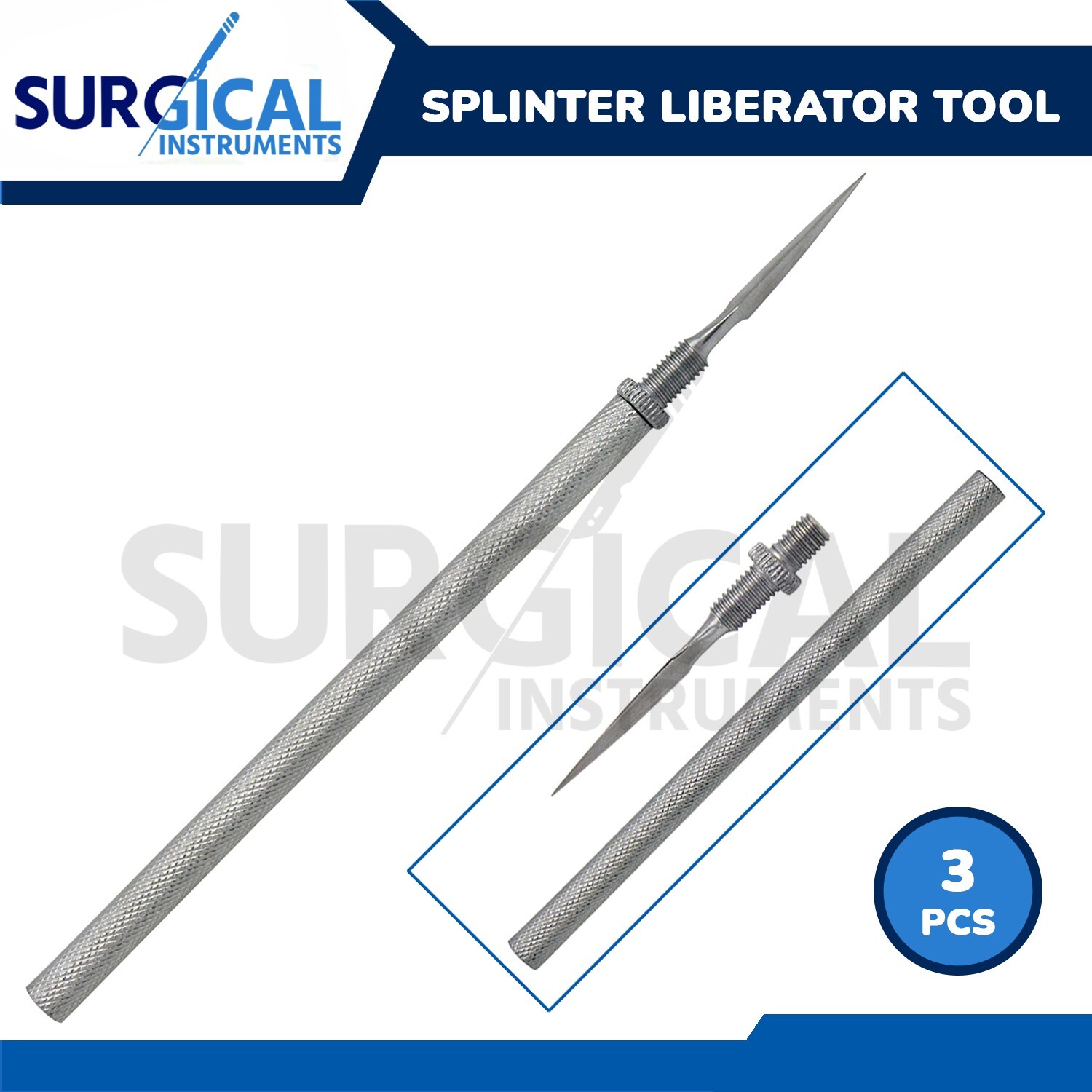 3 Pcs Liberator Splinter Removal Tool For Small Or Large Splinters German Grade