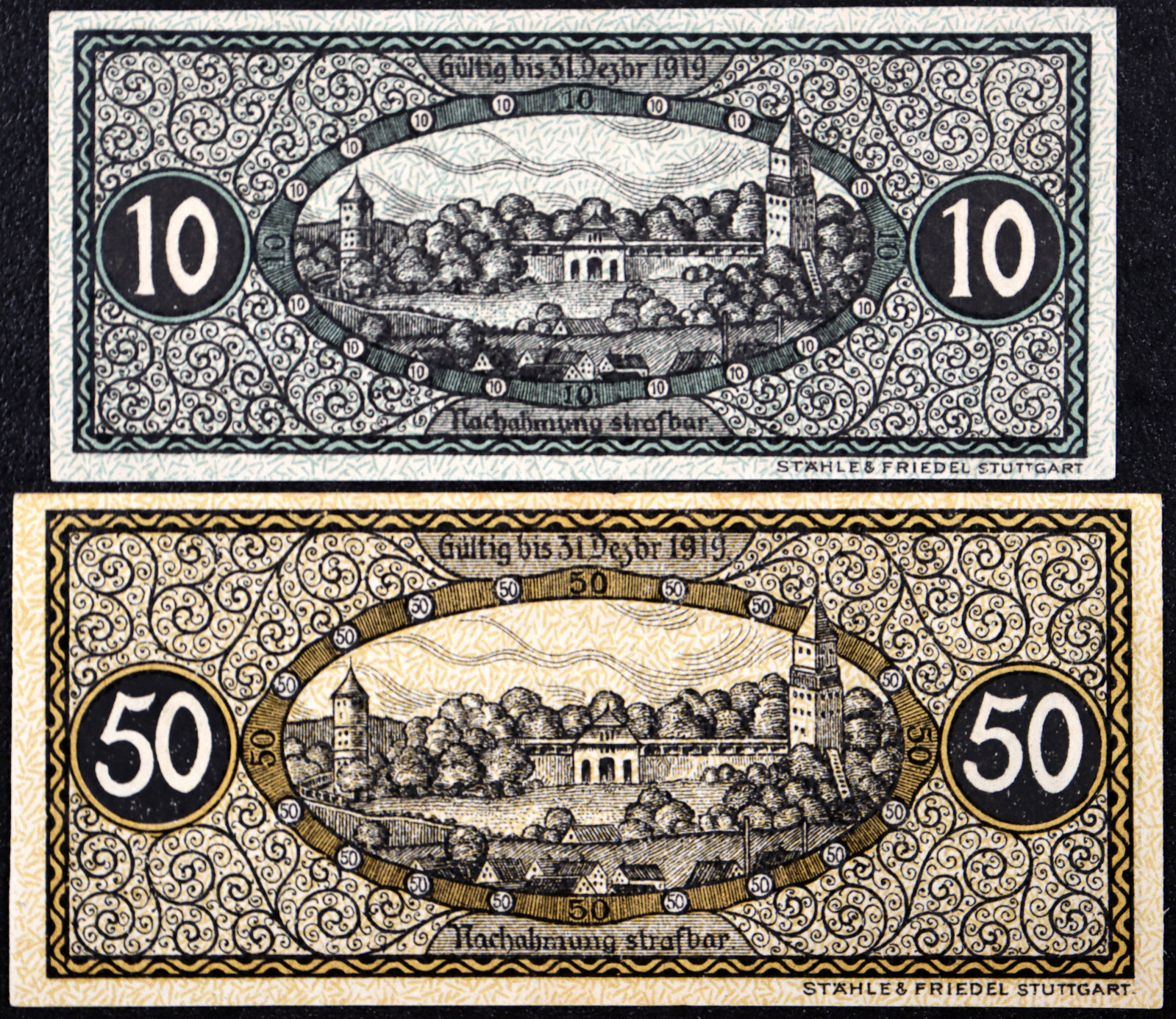 BIBERACH 1918 RARE Complete Set German Notgeld