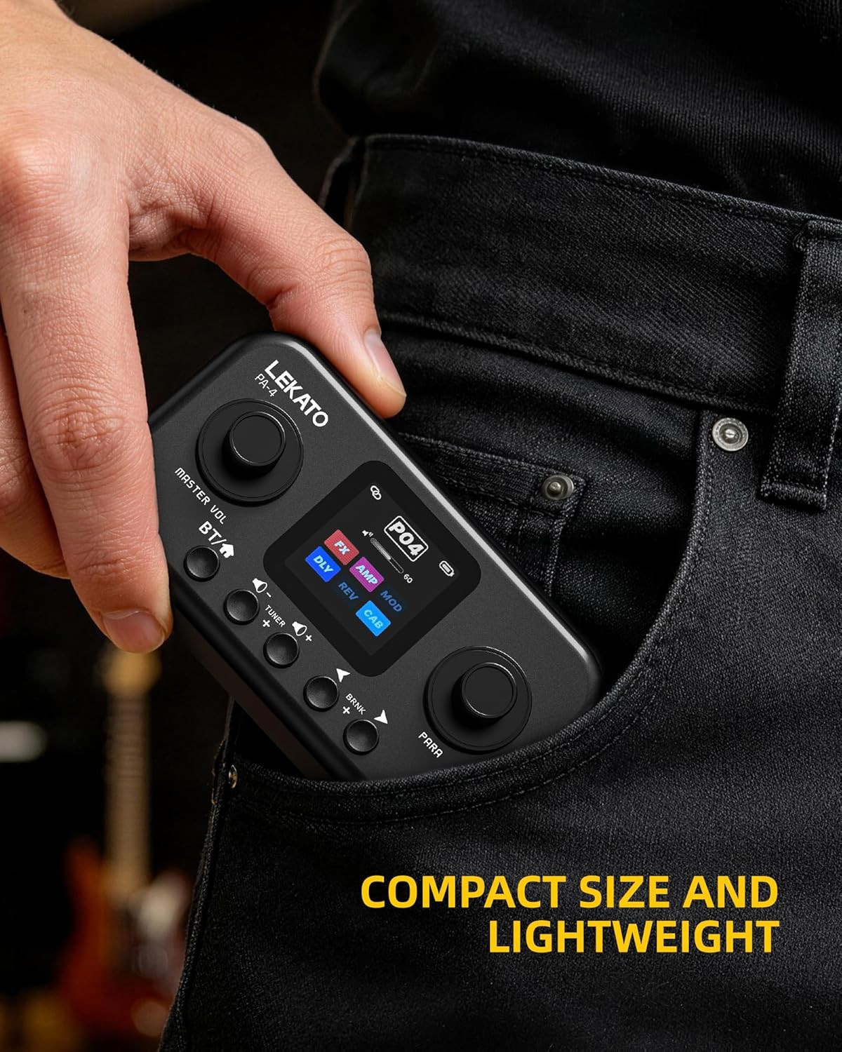 LEKATO Desktop Multi Guitar Effects with 6 Modules, 80 Presets, 20 Amp Modeling