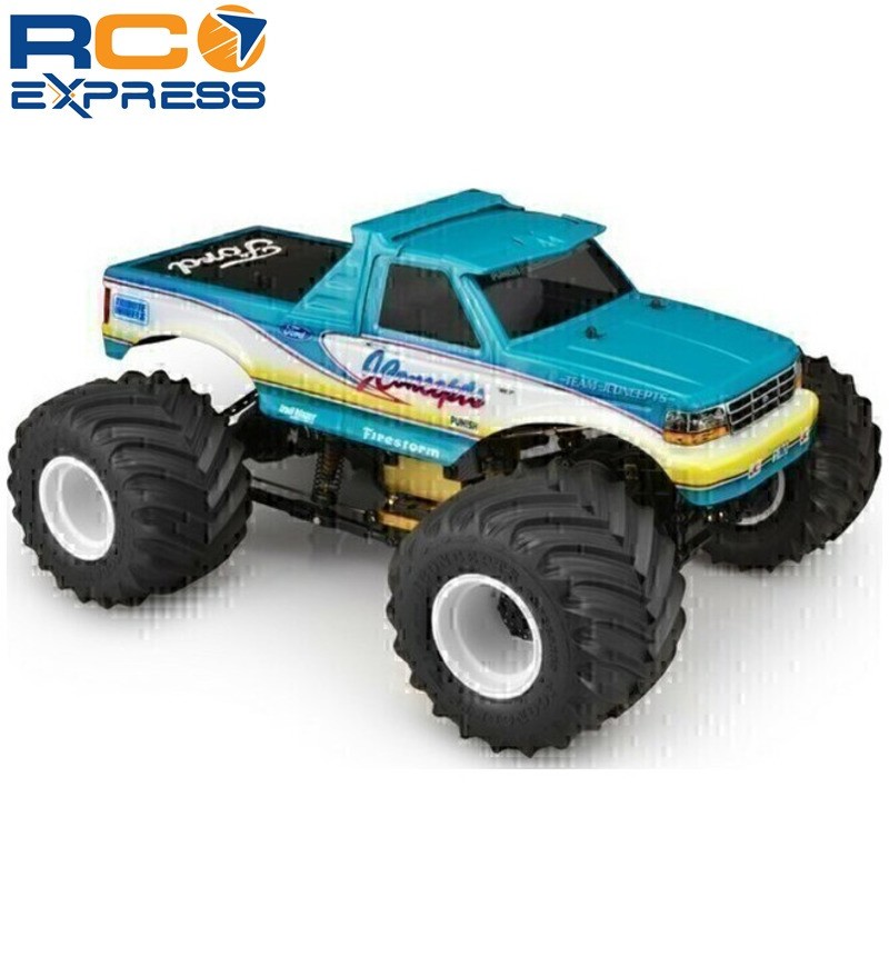 JConcepts 1993 F-250 monster truck clear body shell -racerback/sun visor JCO0404