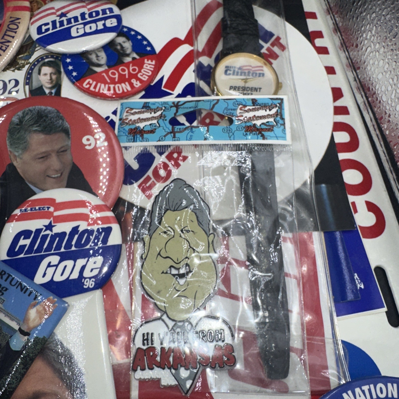 Political Collectibles Buttons Stickers Collection Lot 80’s To 10’s