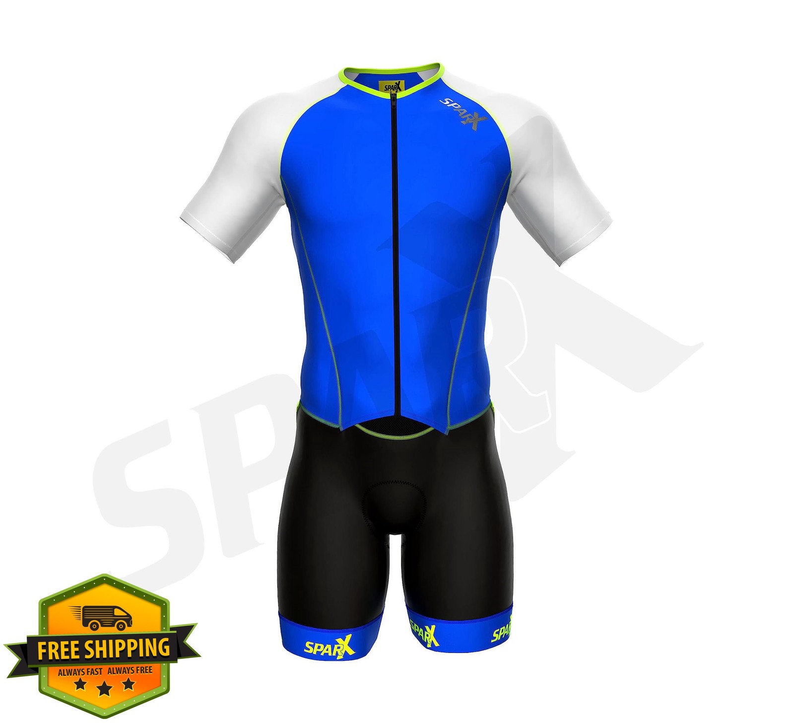 Sparx Mens Elite Aerosuit Short Sleeve Triathlon Suit Skinsuit