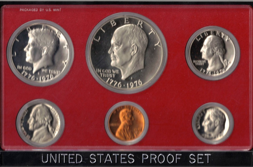 1976-S Bicentennial Proof Set with Type 2 Ike - 6 Coins! - NO BOX or COA