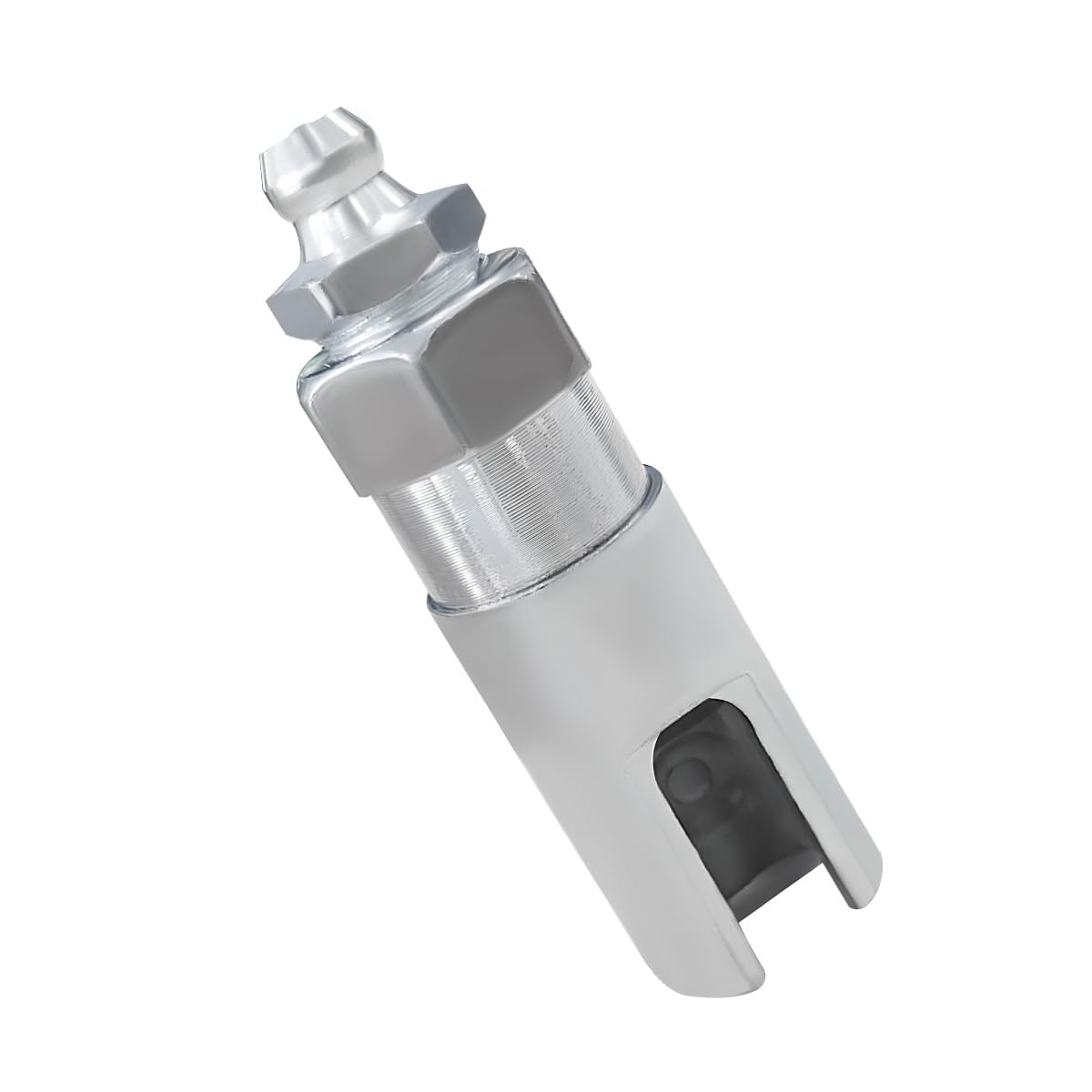 Grease Gun Coupler with 1/8 inch NPT Threads, Push on Slotted Right Angle 90