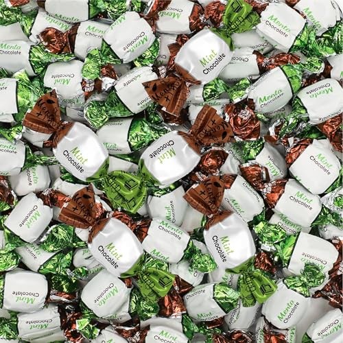 Arcor Chocolate Filled Mints Candy | 2 Pound Bag | Individually Wrapped