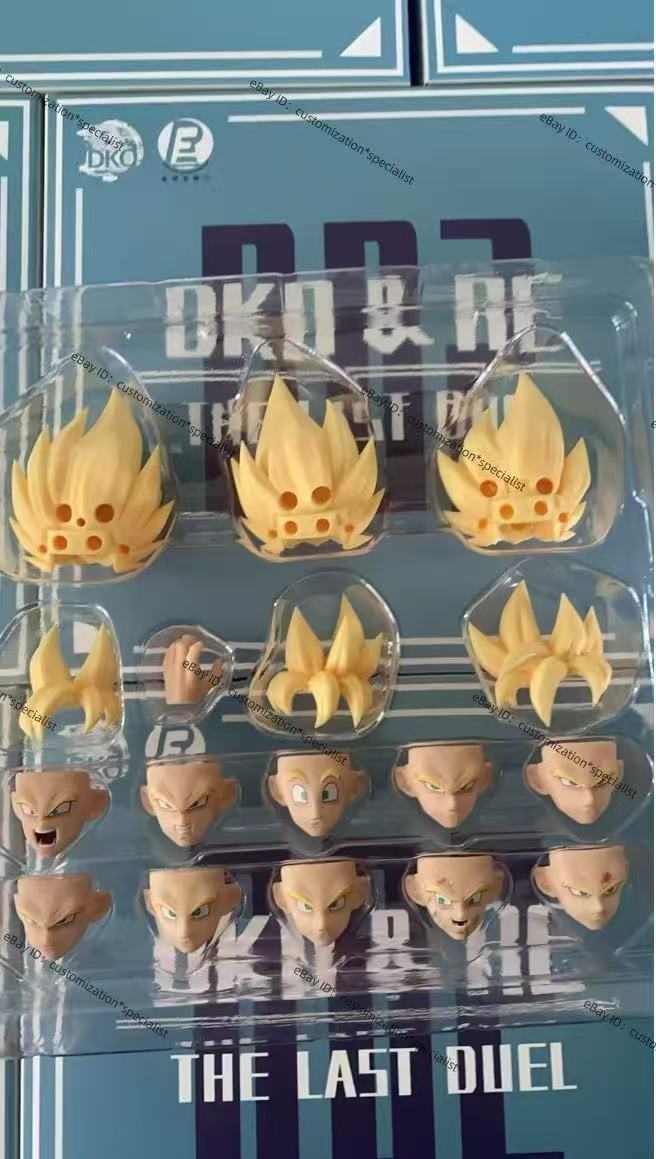 DKO RE Custom FULL POWER Goku 1/12 shf Super Saiyan Yellow Head sculpt kit A