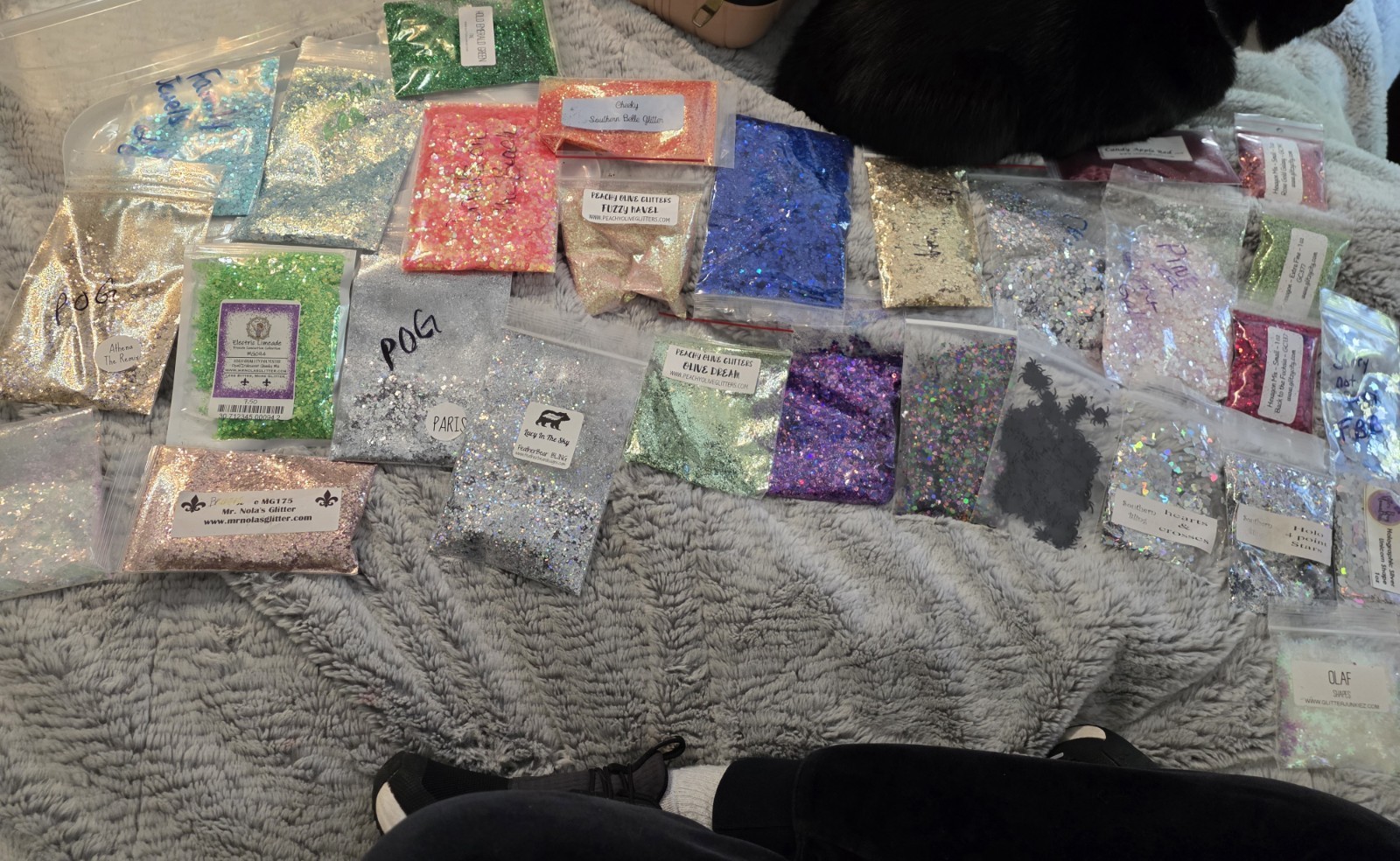 29 bags of Premium Glitter  Multicolor Craft Glitter Lot , fine , Chunky, shapes