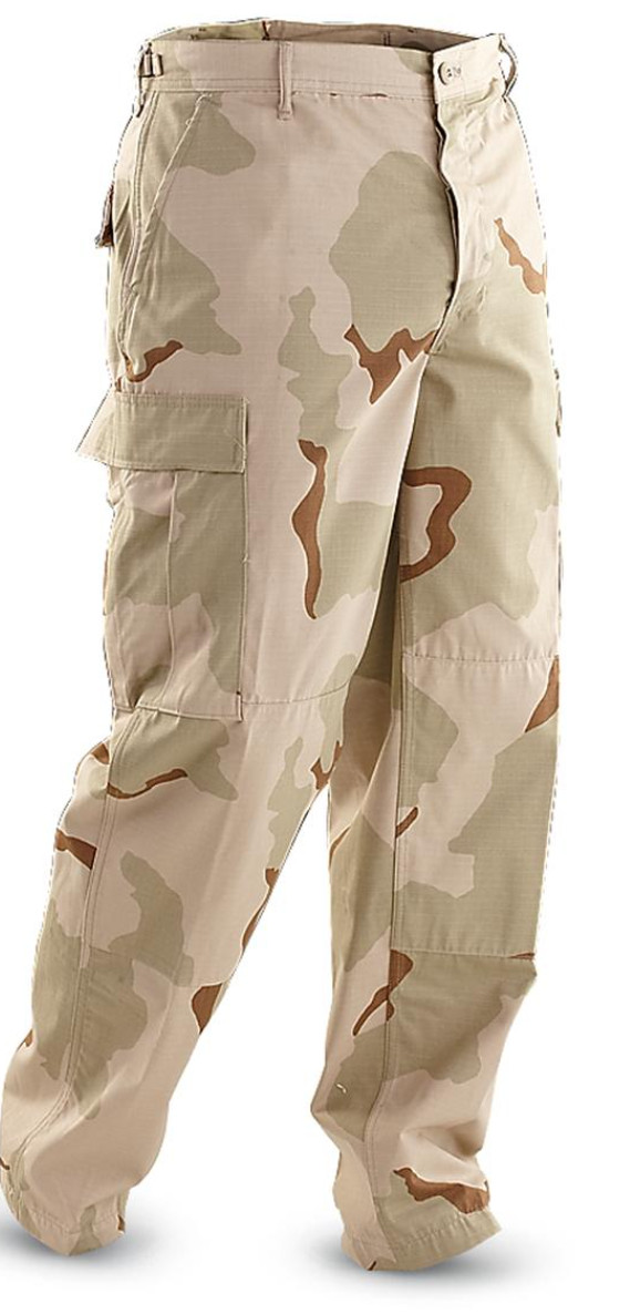 US General Issue 50%/50% NYCO BDU Trouser, 3 Color Desert X-Large Long, NWT