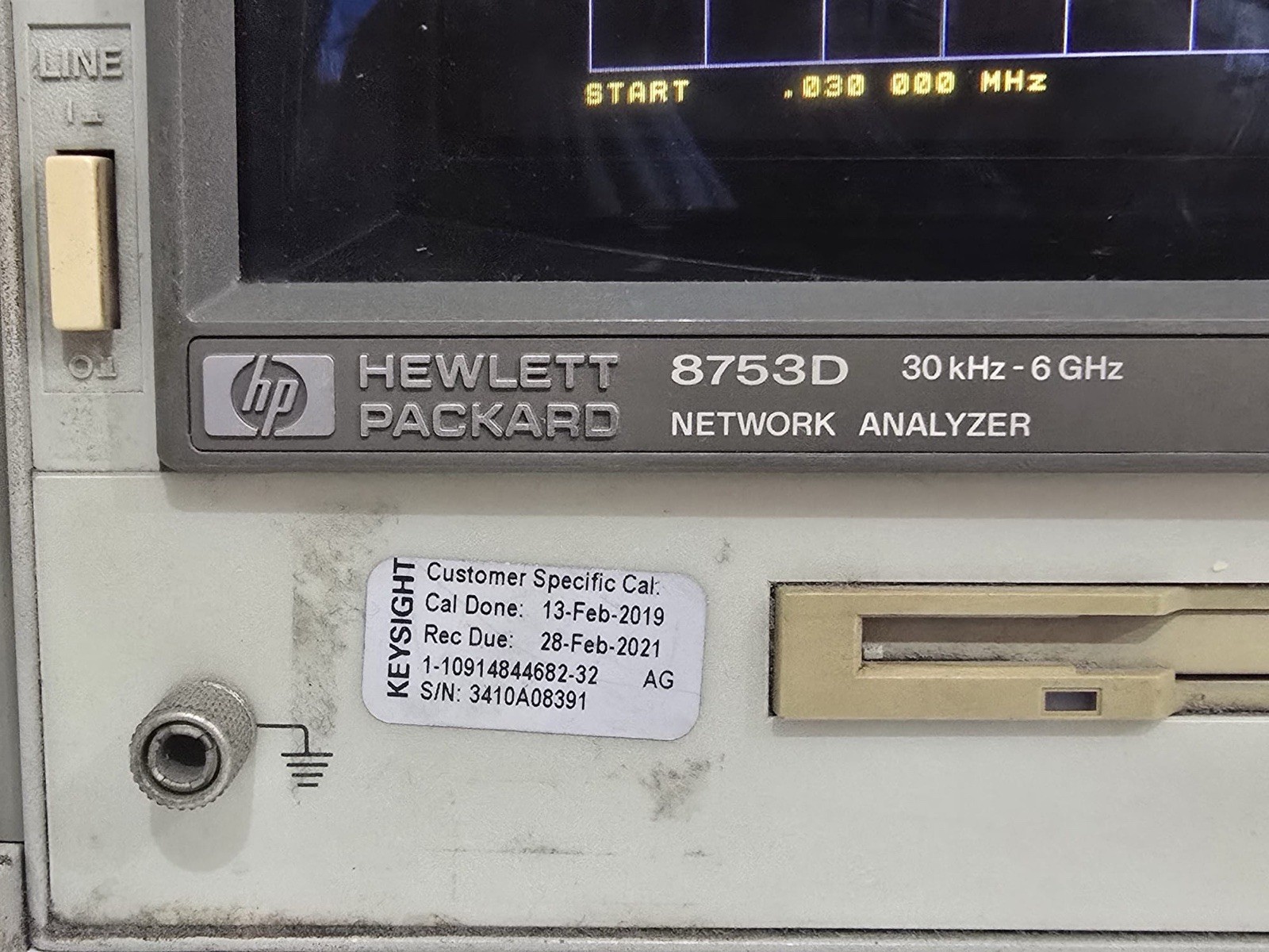HP 8753D 30kHz-6GHz Network Analyzer Opt 006