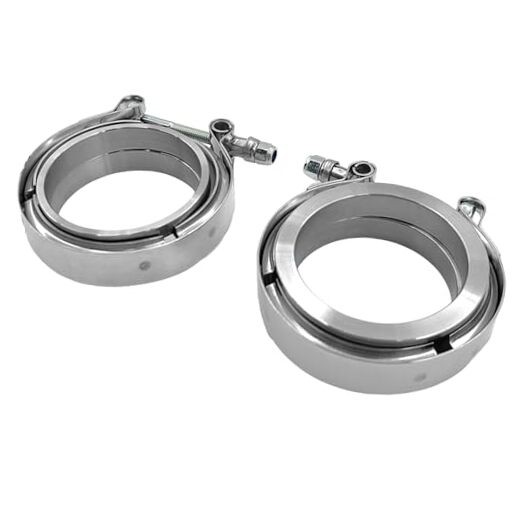 2.5 Inch V Band Clamp 2Pcs with Flange Male Female, 2.5 V Band For 2.5 inch*2