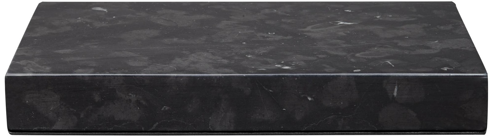 Black Marble 9 1/2" x 6 1/2" x 1" Rectangular Lamp Riser