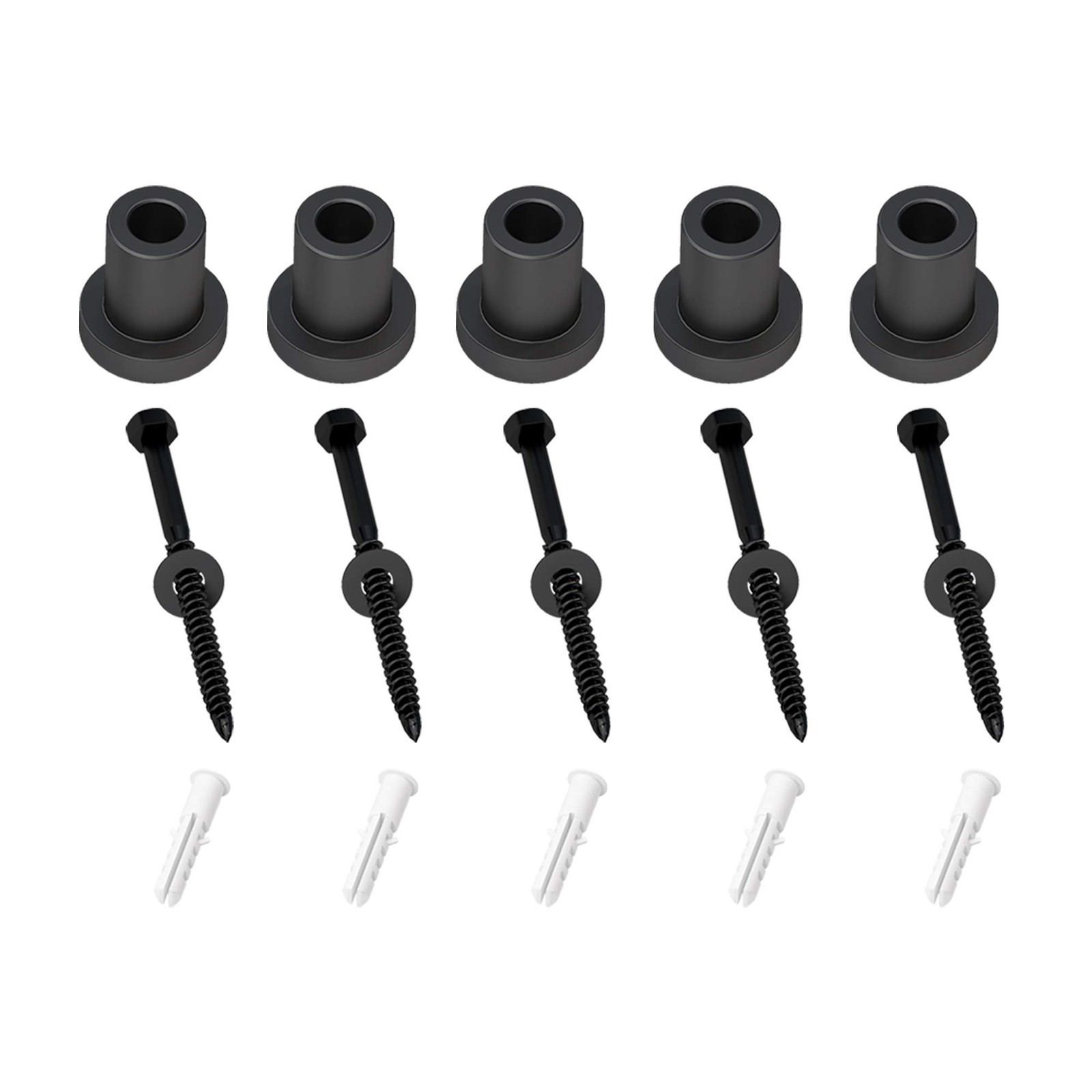 Skysen 5 Pcs 1-3/4 Barn Door Wall Spacer Screws For Sliding Barn Door Hardware