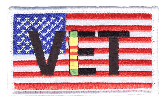 VIET VIETNAM VET USA AMERICAN FLAG EAGLE 2 X 3  EMBROIDERED PATCH HOOK LOOP