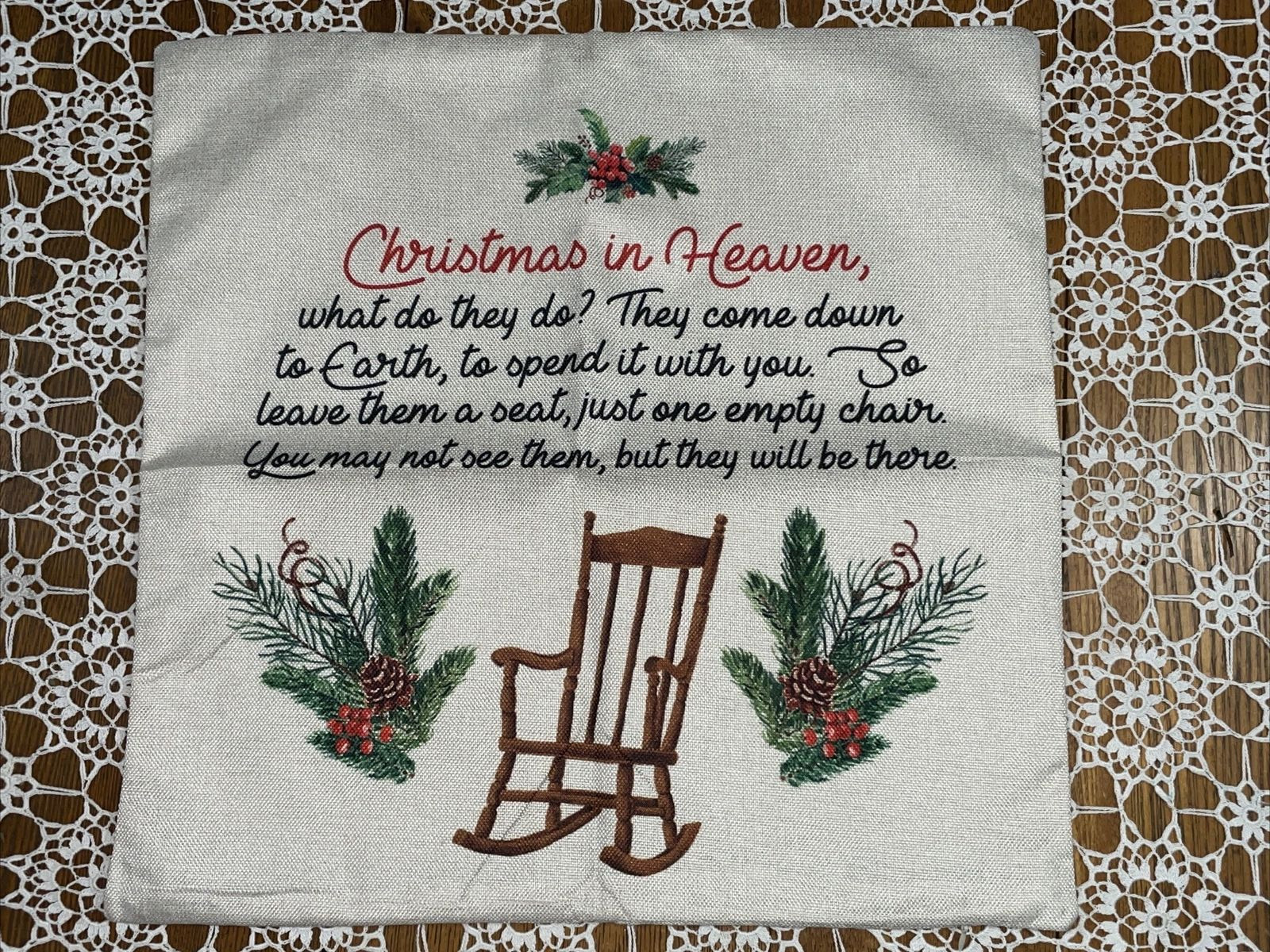 Christmas in Heaven Pillow Cover 17.5" x 17.5"