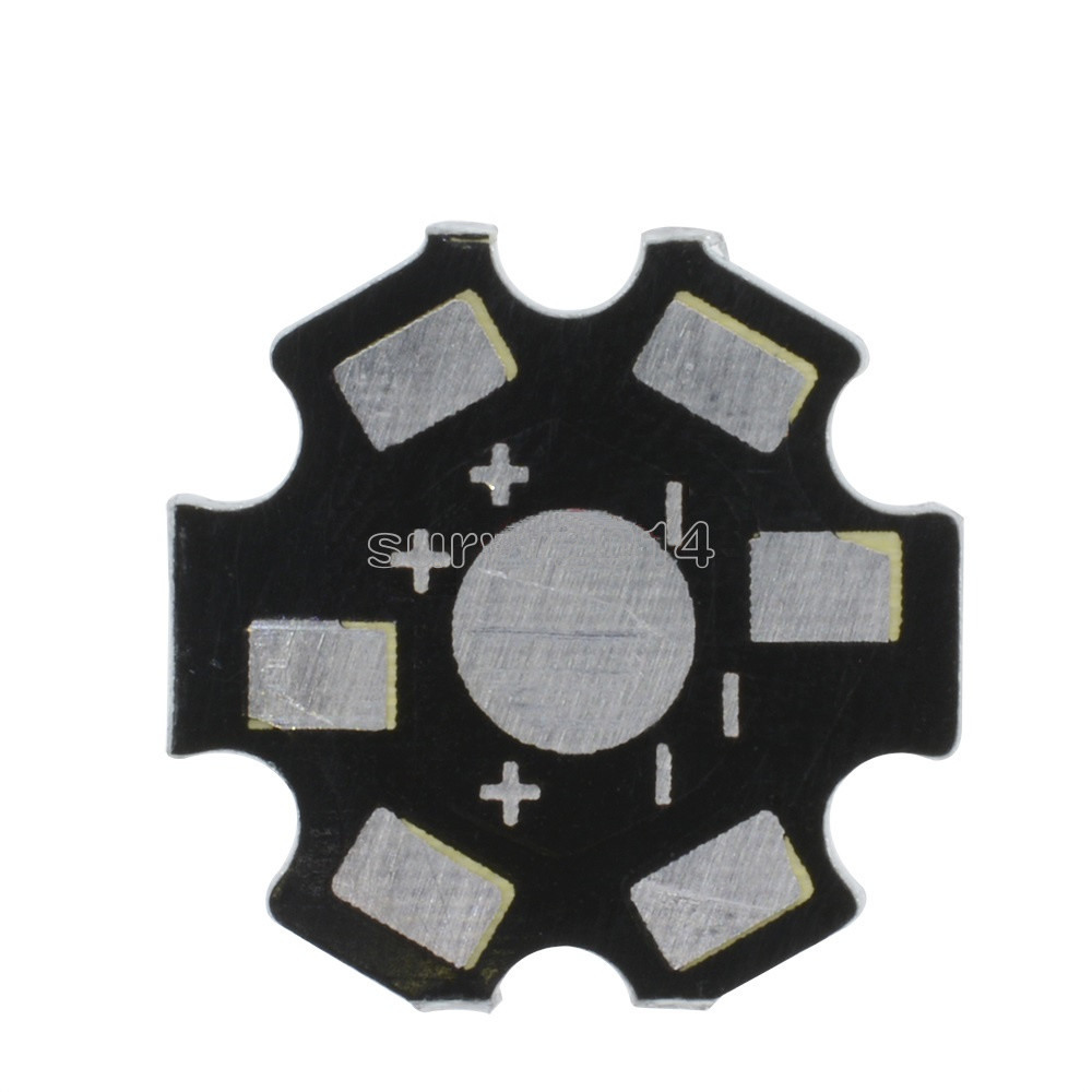 10PCS 20MM 1W 3W 5W high Power LED Universal Aluminum Plate Heat Sink Black NEW
