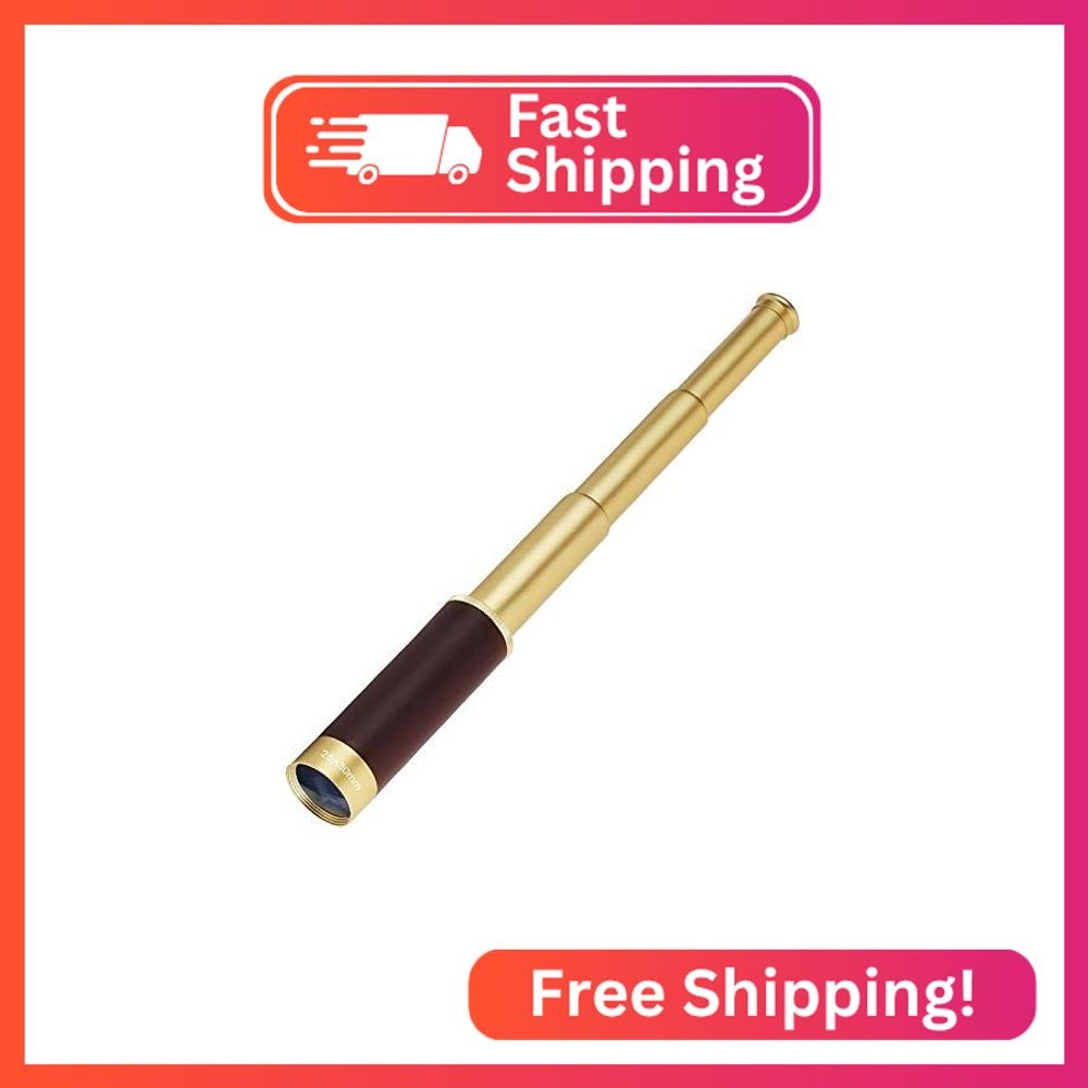 Pirate Spyglass Telescope, Caribbean Collapsible Spyglass 25x30 High Powered Zoo