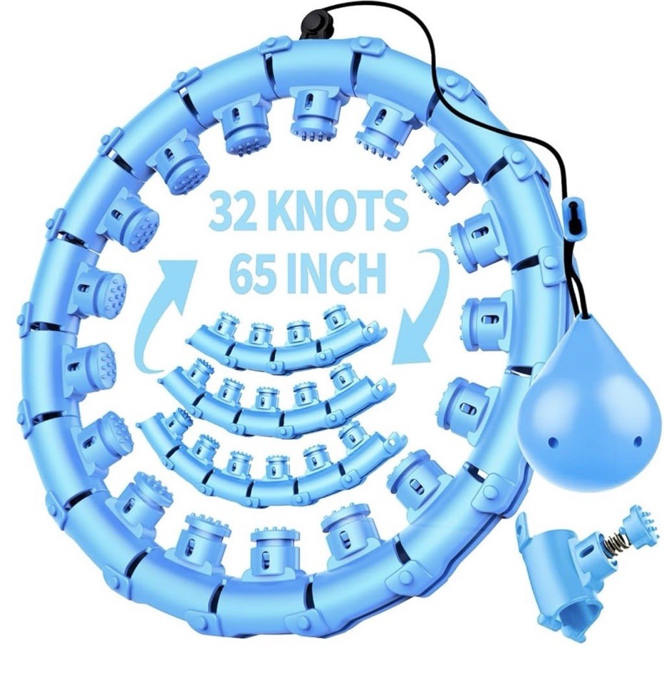 Infinity Weighted Fitness Hoop 65 Inch 32 Knots Blue