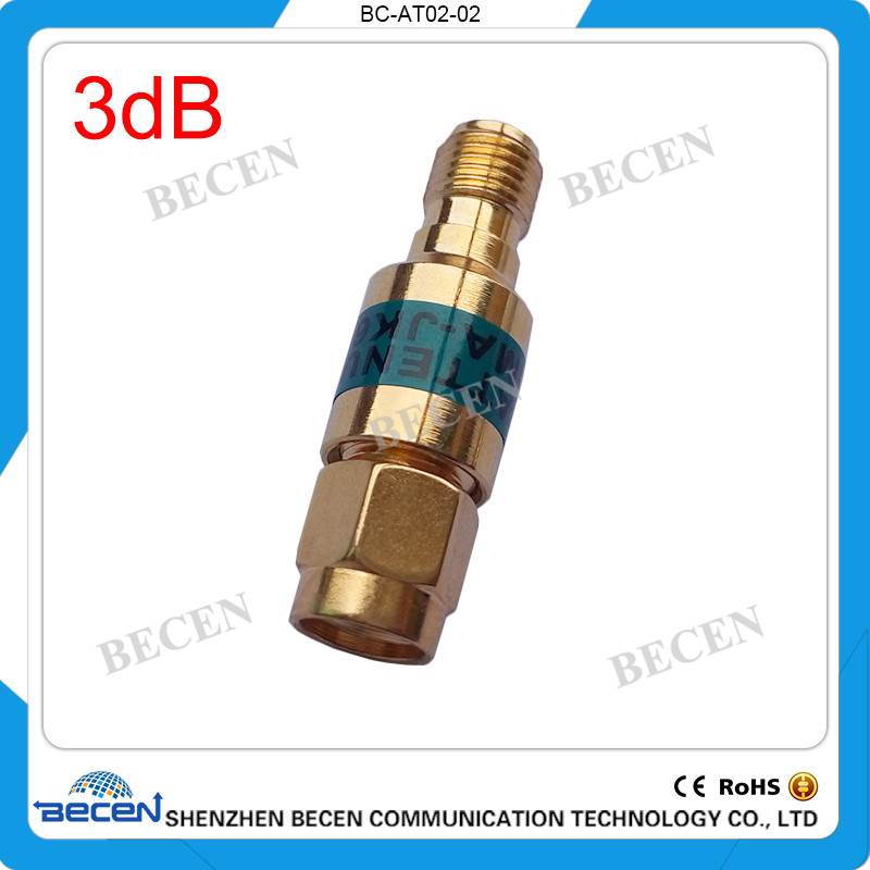 2W SMA Attenuator 3dB 6GHz 50ohm male to female RF Coaxial Attenuator 2watt SMA