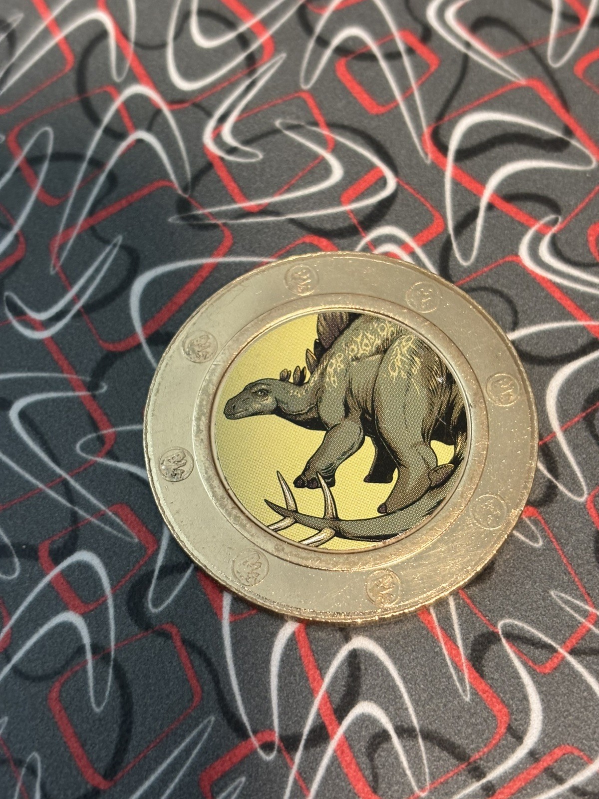 Frankford jurassic world coin- Stegosaurus