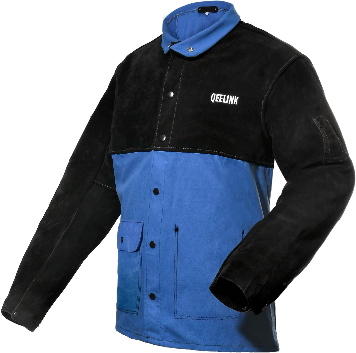 Welding Jacket Split Leather Sleeves | Premium Flame Resistant Cotton Body Welde