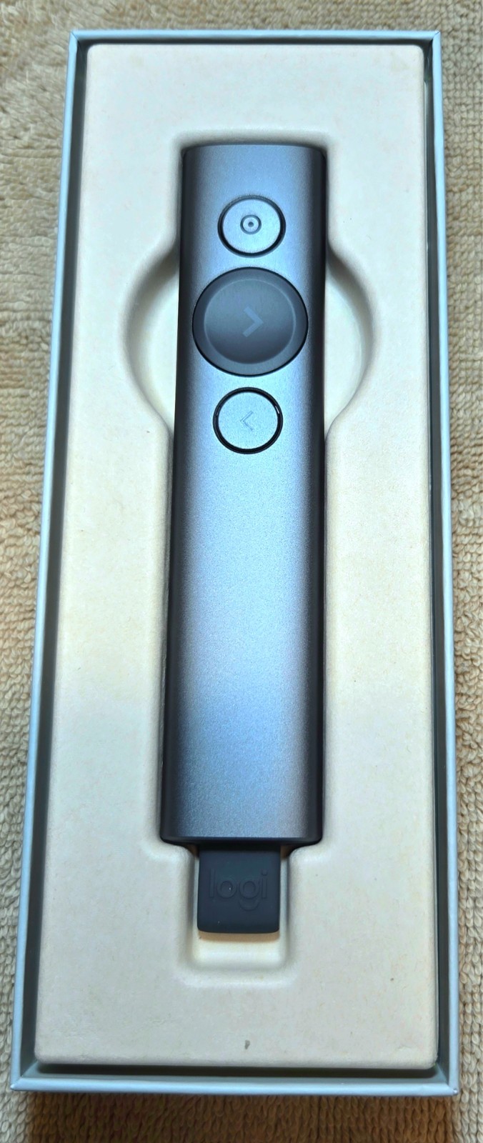 Logitech Spotlight Presentation Pointer Remote, 910-004654, Slate, Never Used