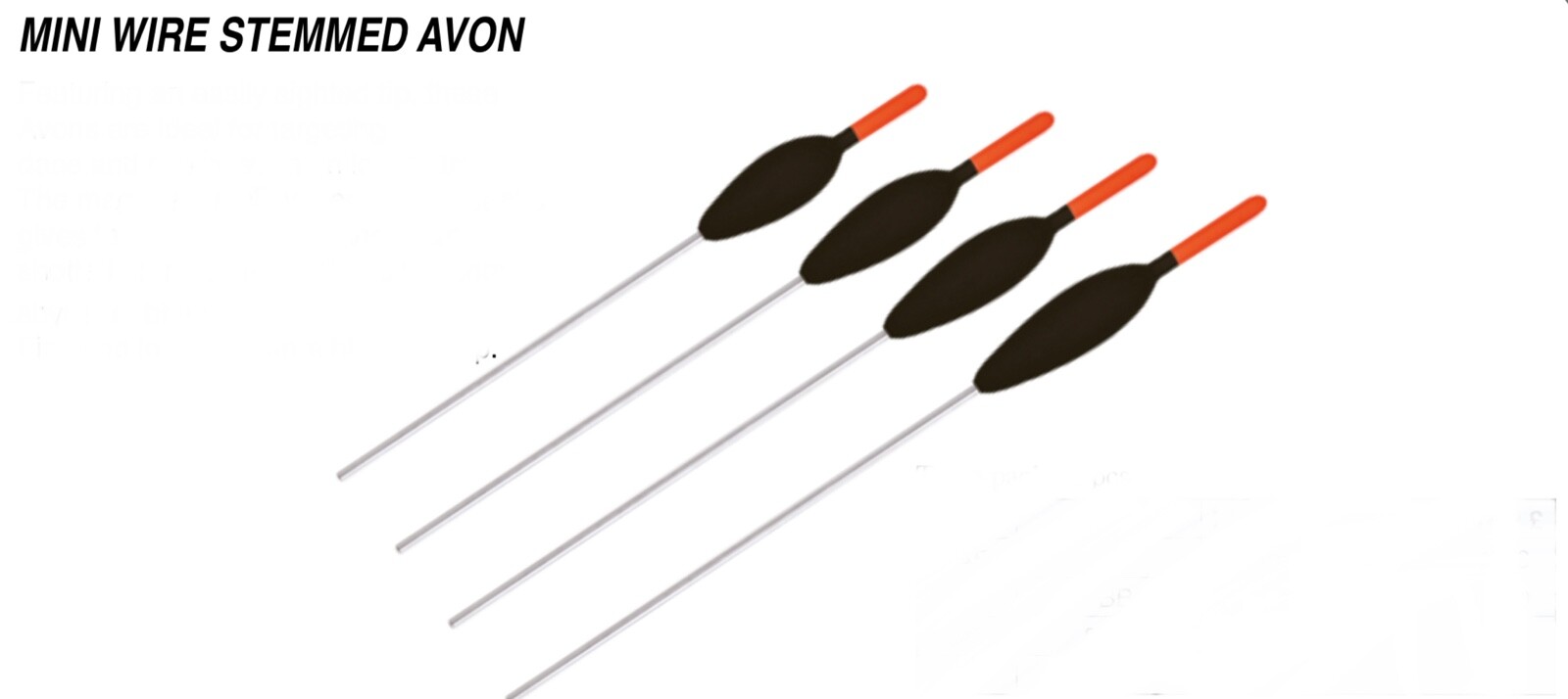 Premier Floats Mini Wire Stemmed Avon Floats. River Barbel Chub Roach Fishing