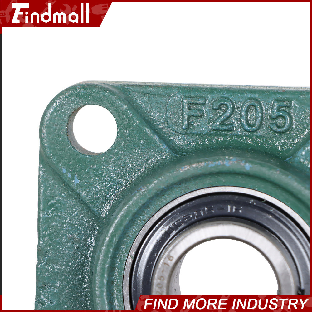 4 PCS UCF205-16 Solid Base Pillow Block Flange Bearing 1" Bore 4 Bolt