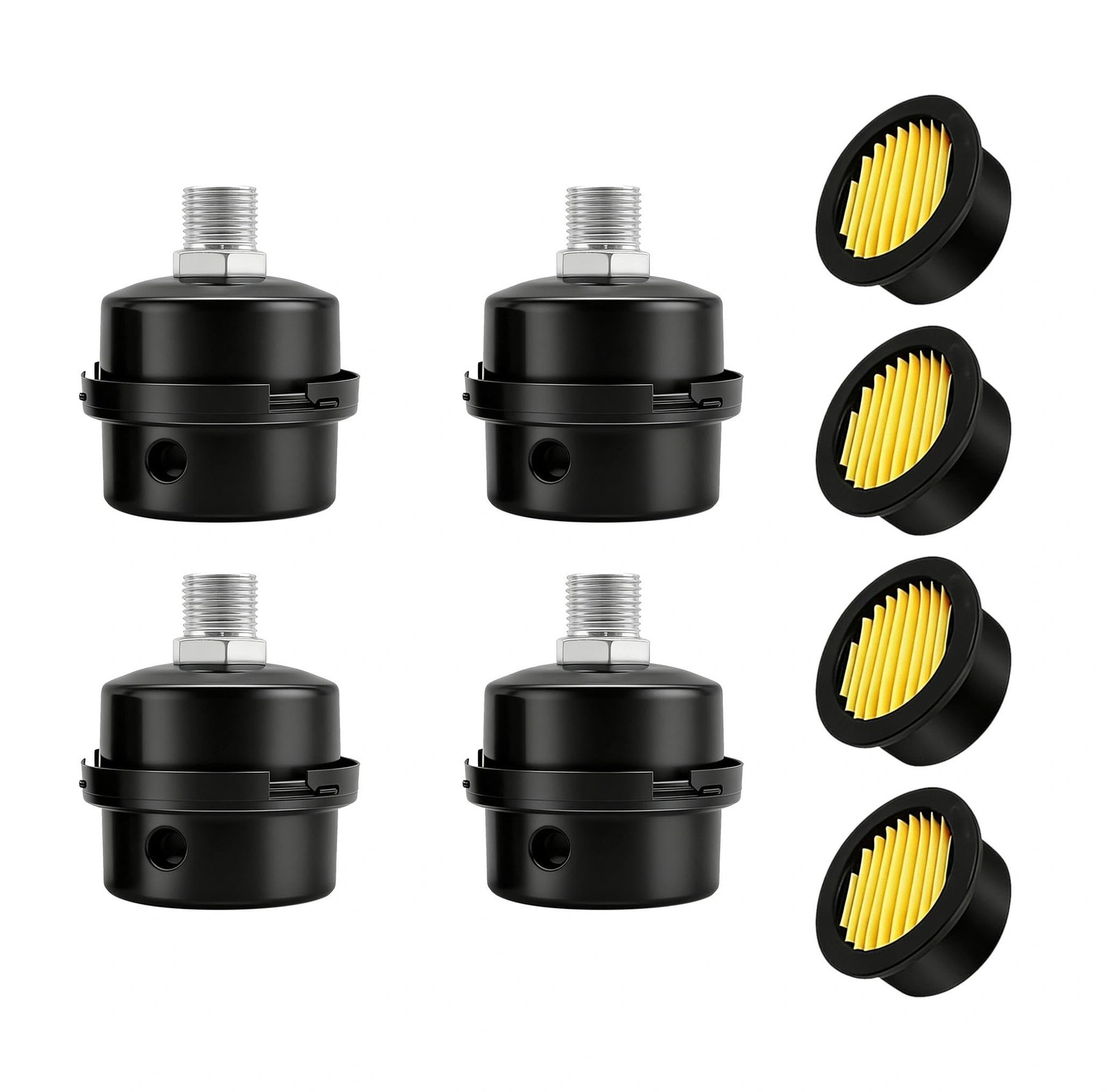 Homhelar 16mm Air Compressor Silencers with Replacement Elements, 3/8"...