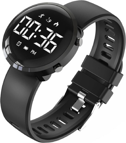 Kids Digital Fitness Tracker Watch, Outdoor Sports Boys Girls Children Black
