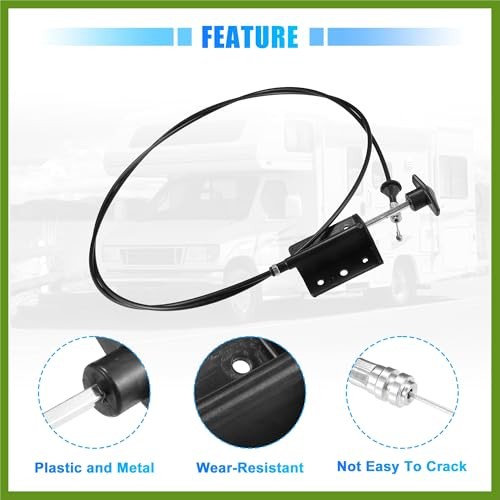 Hood Release Cable for Dodge D150 D250 W150 W250 Ramcharger 1981-1993 for