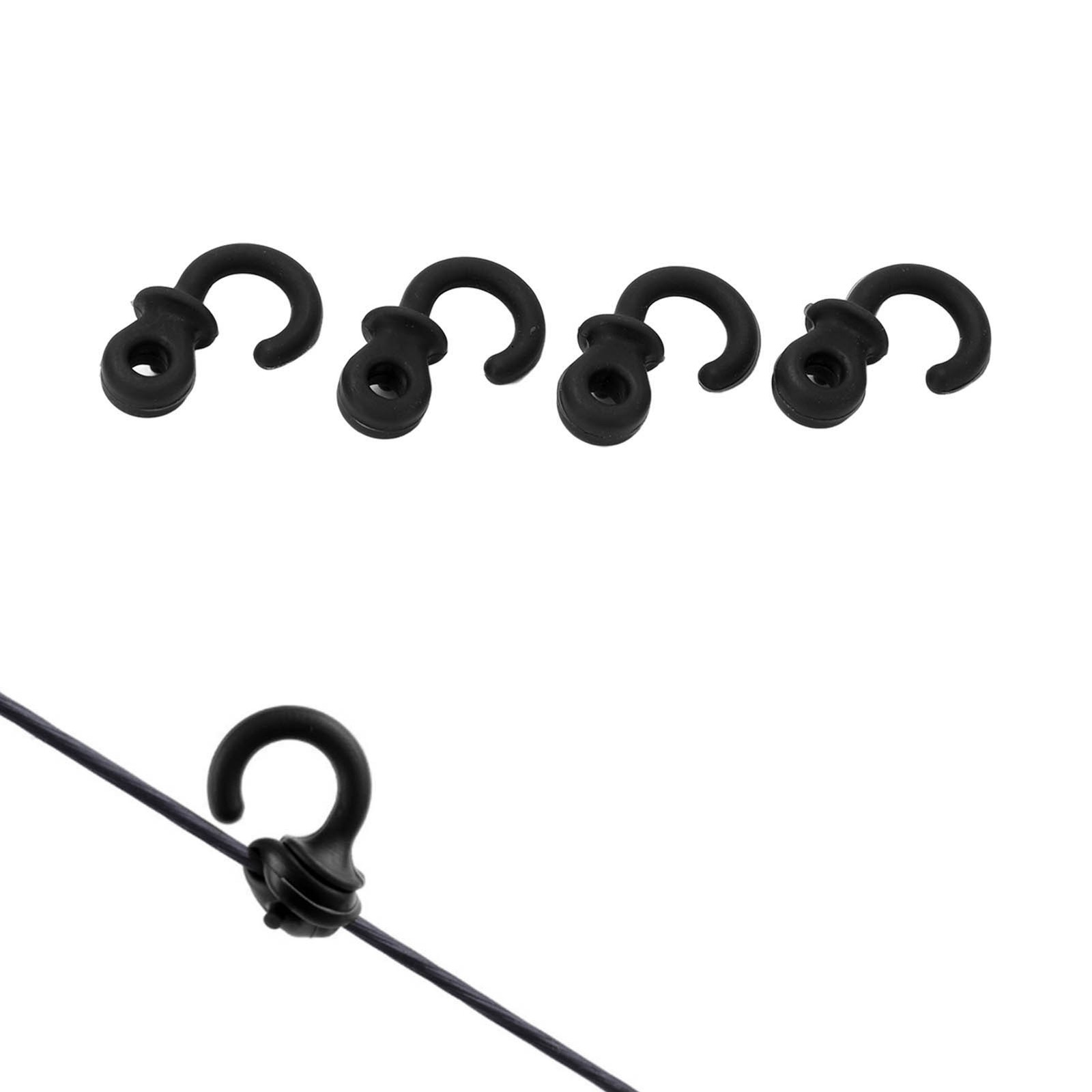 ♡ Black 4Pcs Archery Bow String Silencers Monkey Tail Compound Bow String