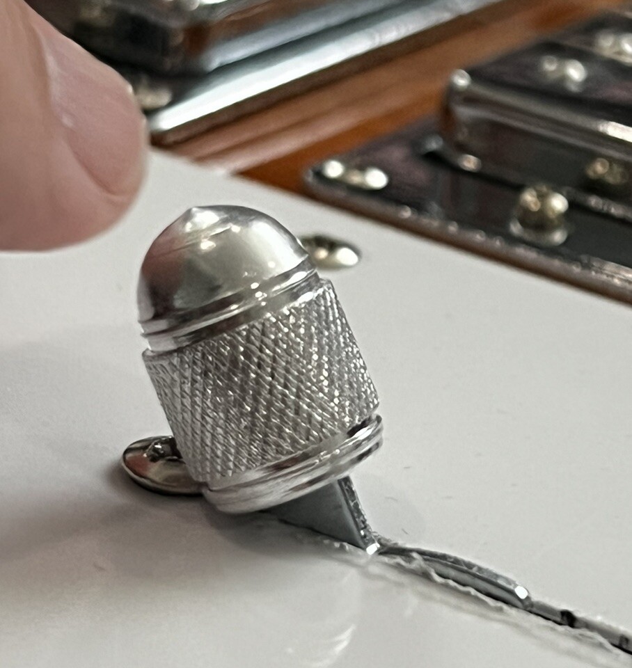 Kinnatone Stubby Chrome Switch Tip Knob Strat tele Style Blade Style