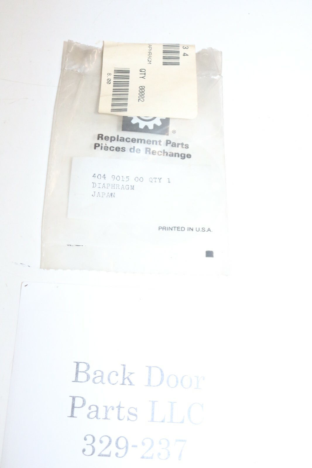 Bombardier Diaphragm NOS New Old Stock 404901500