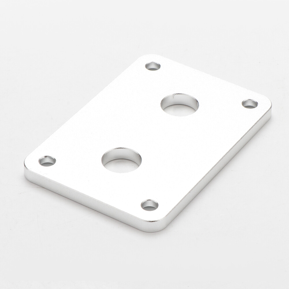 Aluminum Banana Jack Socket Plate Binding Post Speaker Panel Terminal Box 2PCS