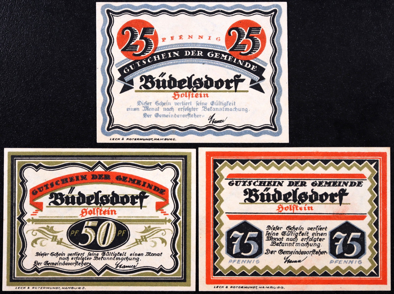 BÜDELSDORF 1921 "Executioner" Complete Series German Notgeld