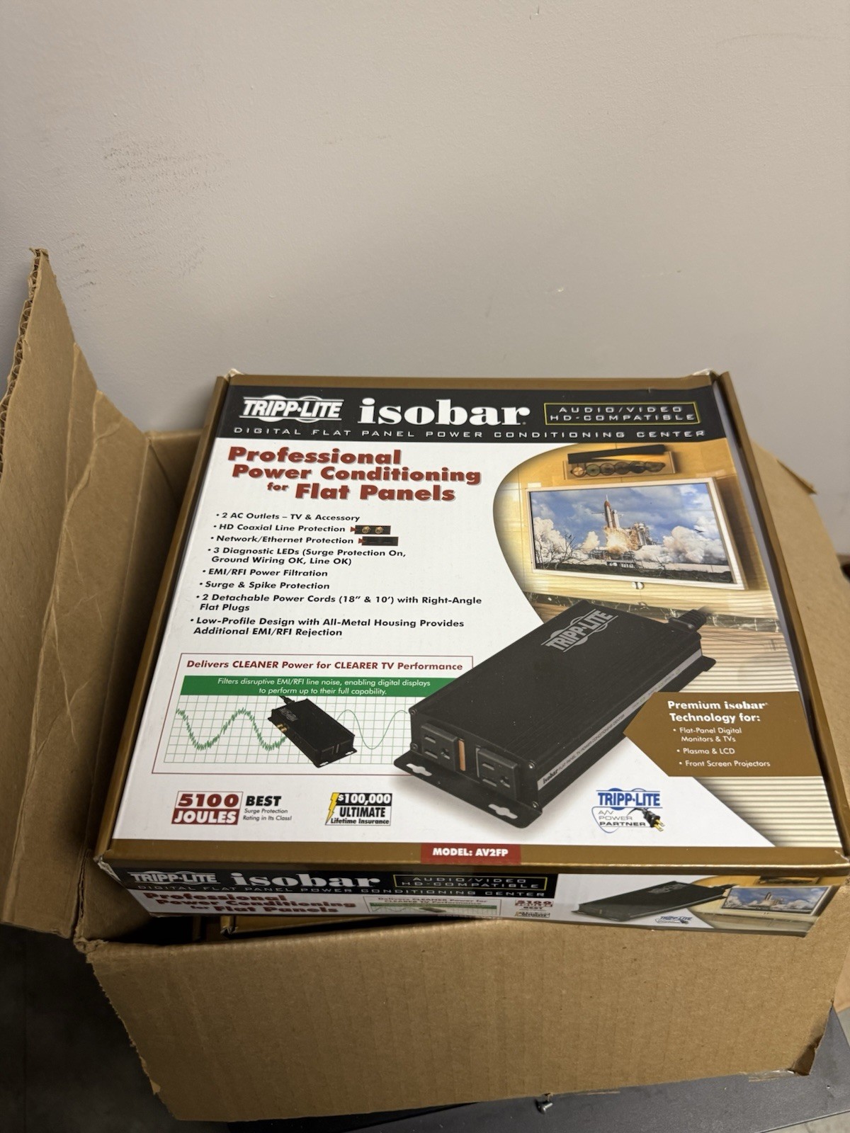 Tripp Lite Isobar AV2FP Surge Protector 2 Outlets 5100 Joules