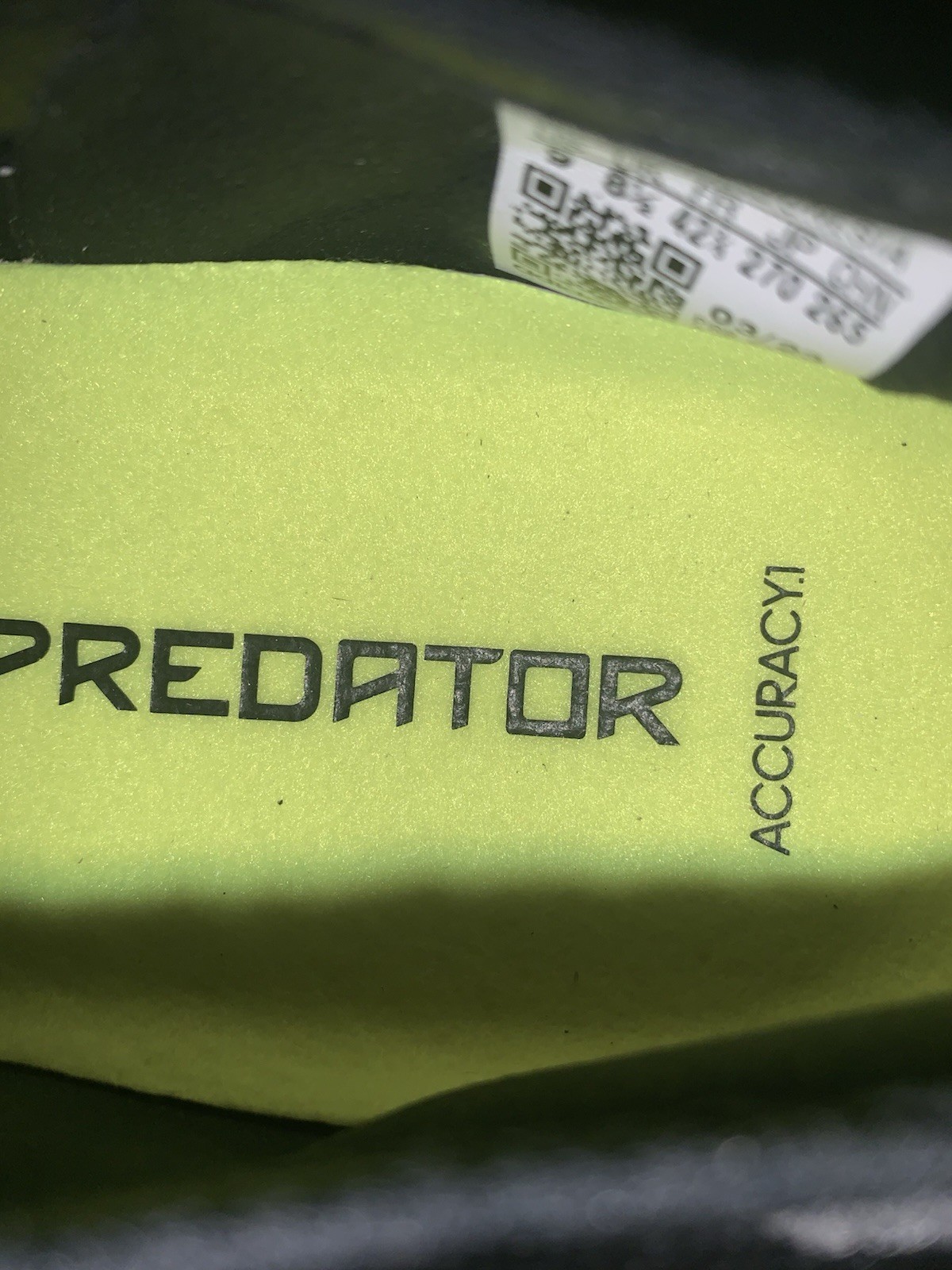 Adidas Predator Accuracy INJECTION.1 Low Soccer Cleats Black Green Sz 9 (IG0782)