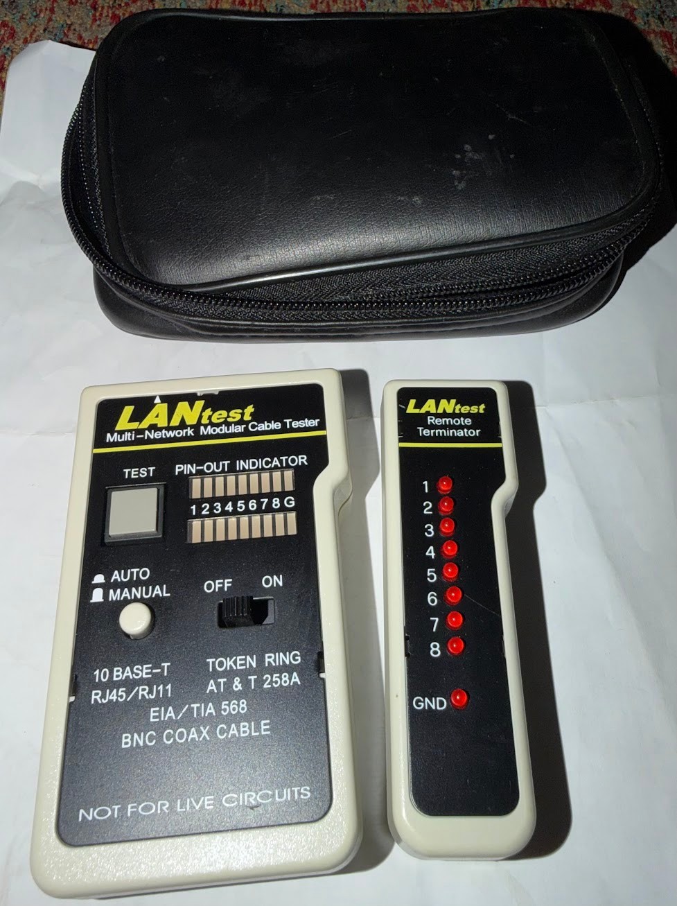 LANtest Multi-Network Cable Tester RJ45 RJ11 Remote Terminator w/Case
