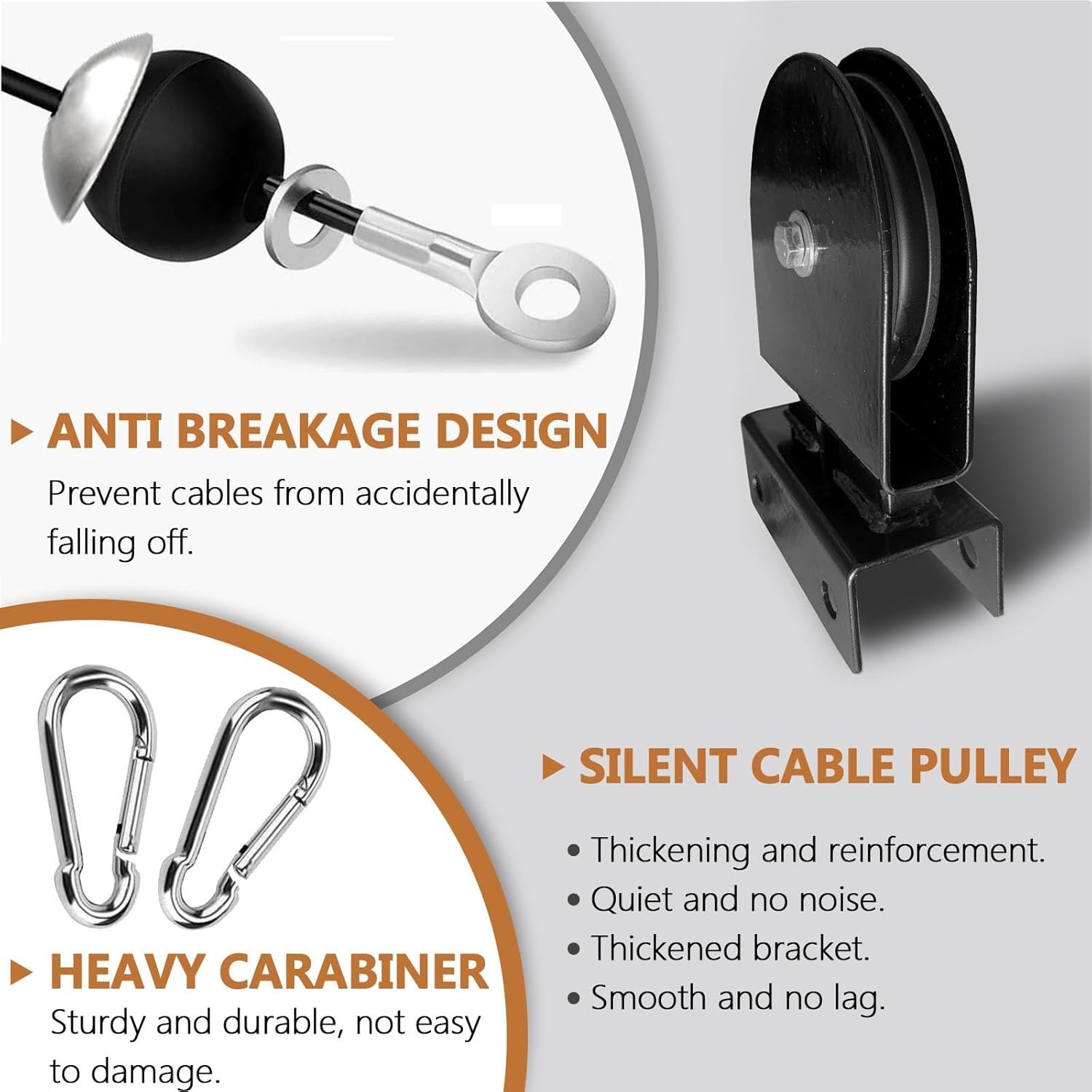 36.9" Oversized Wall Mounted Pulley System Gym LAT Pull Down Cable Attachments