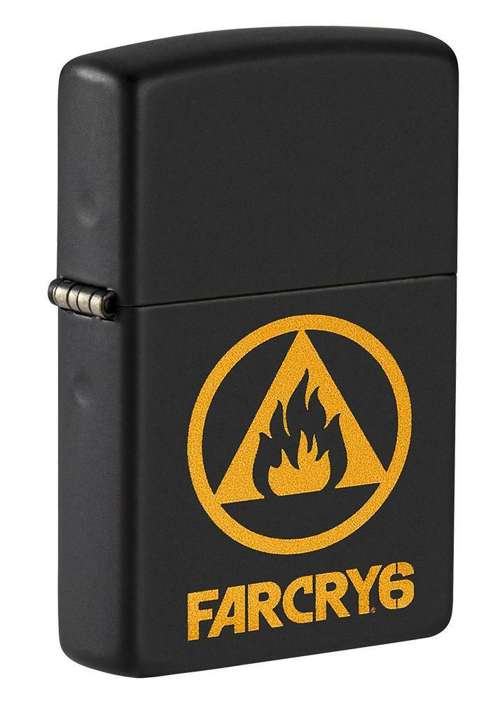 Zippo Black Matte Lighter With Far Cry 6 Video Game Logo, 49549, New In Box