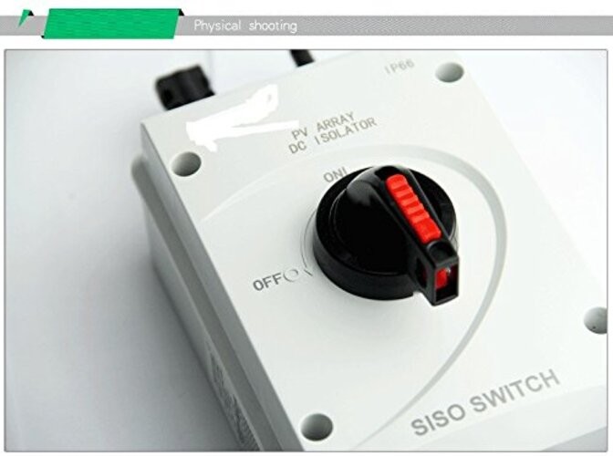 IP66 Solar System Solar Combiner Box PV DC Isolator Switch With Solar 32A