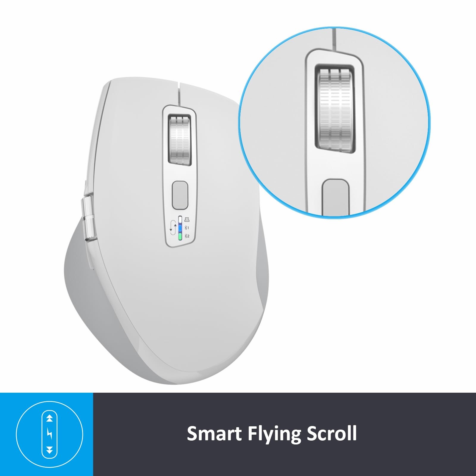 Wireless Side Scroll Mouse with Multi-Device, Ergonomic Computer Mice with Sm...