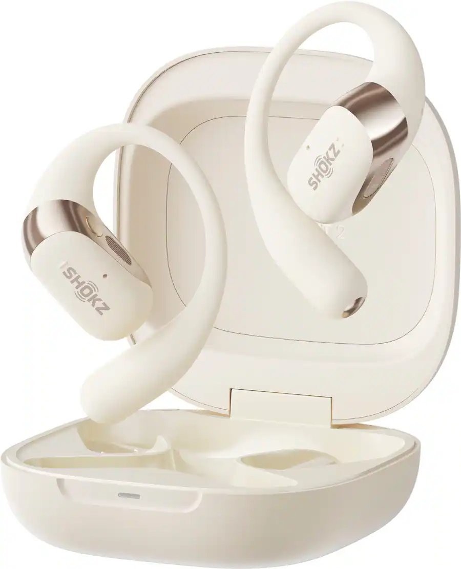 ✅ SEALED: Shokz OpenFit 2 Earbuds Open-Ear Design · True Wireless · Beige ✅