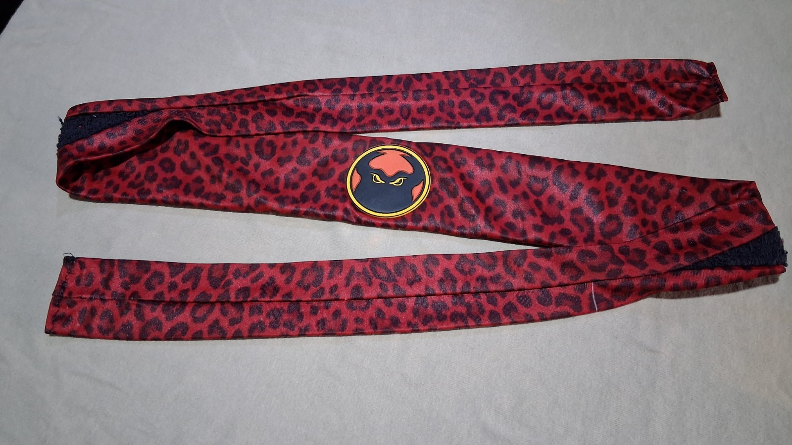Rare Old School Game Worn Warped Sports Paintball Headband - Red Leopard Print