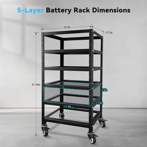 SUNGOLDPOWER 3U Server Rack 5-Layer for Stackable 48V 100AH Rack Lithium